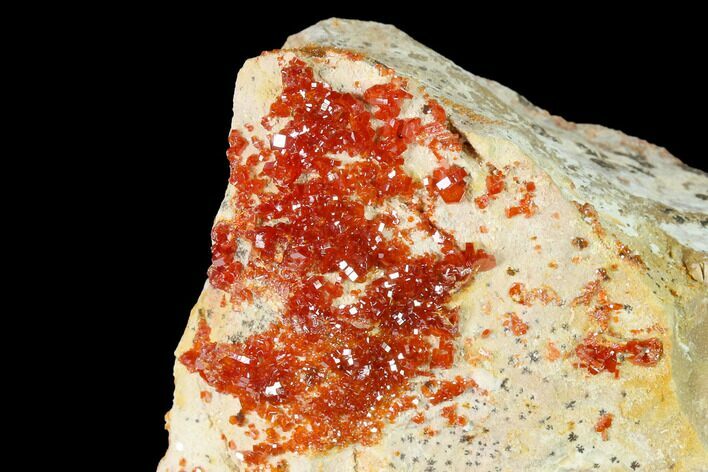 Red Vanadinite Crystals on Dolomite - Morocco #155411